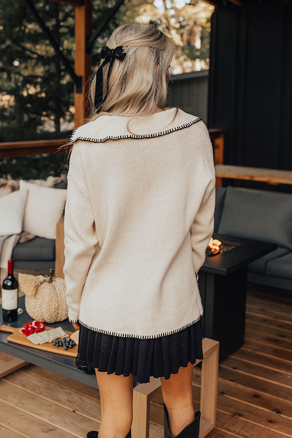 Premium French Vanilla Knit Sweater - Ultimate Small Town Romance
