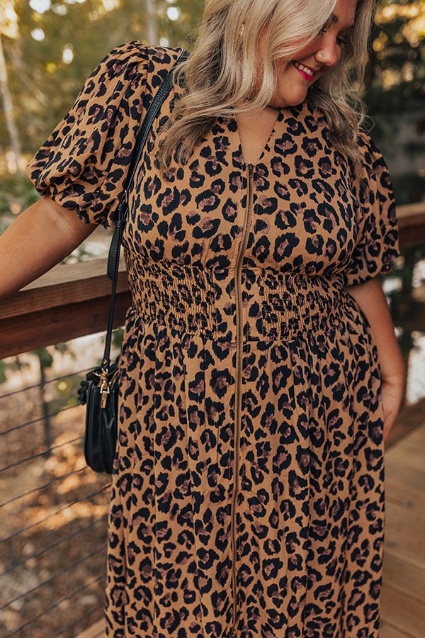 Ultimate Concrete Jungle Leopard Print Midi Dress