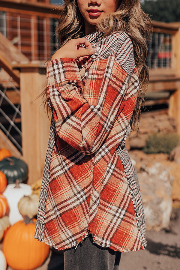 Premium Fall Sunset Flannel Tunic - Ultimate Autumn Style