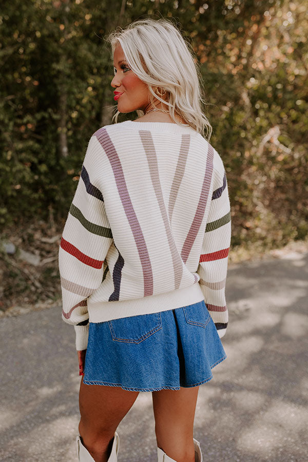 Premium Striped Knit Sweater | Park Avenue Cutie Collection