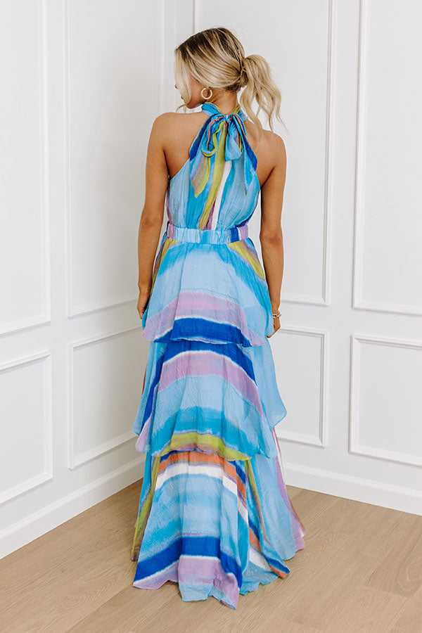 Premium Ocean Oasis Tiered Maxi Dress - Ultimate Summer Style