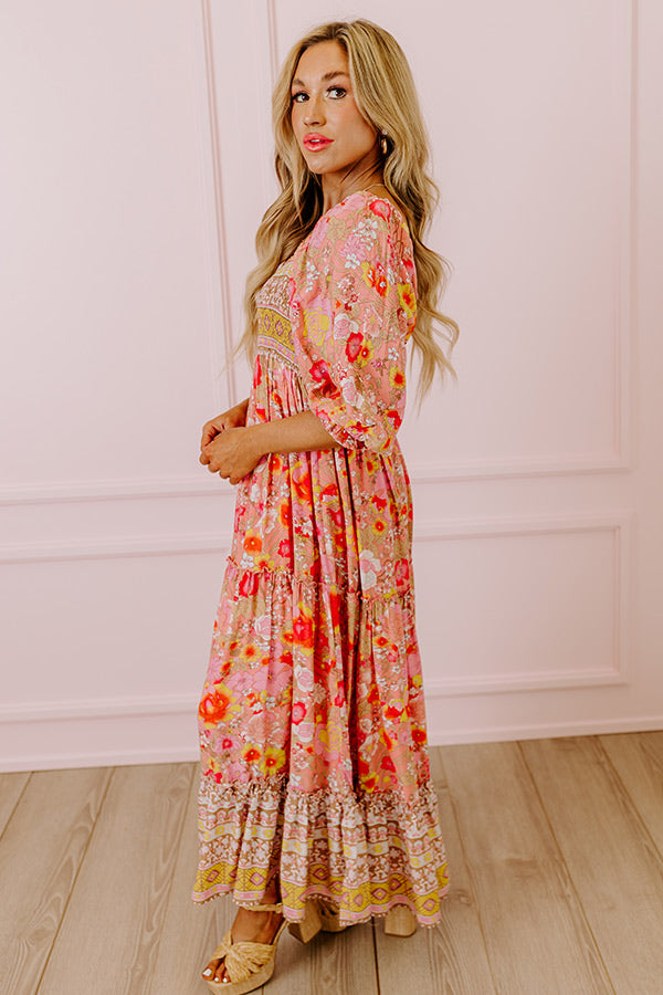 Ultimate Boho Floral Midi Dress