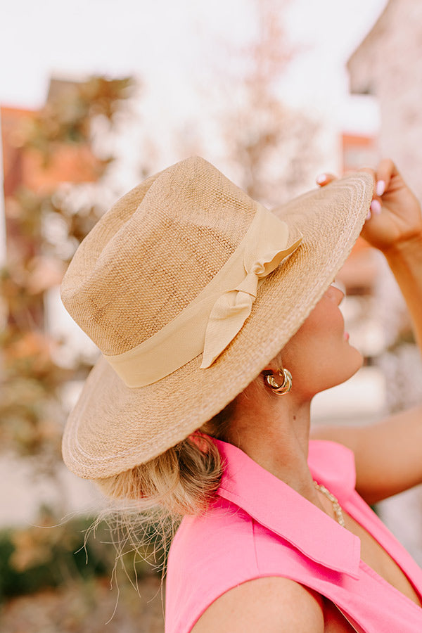 Premium Woven Fedora Hat - Natural Elegance