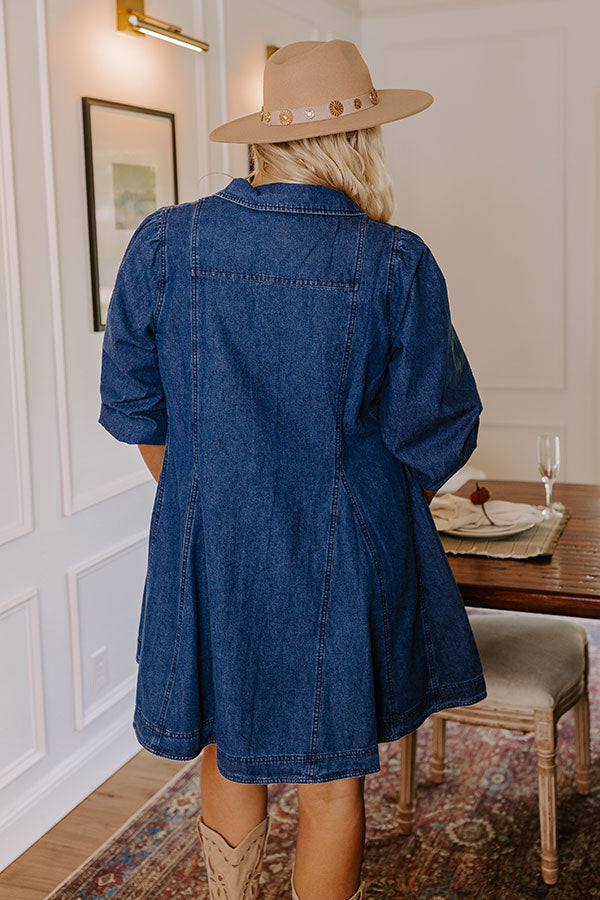 Ultimate Gather Together Denim Mini Dress - Effortless Style & Comfort