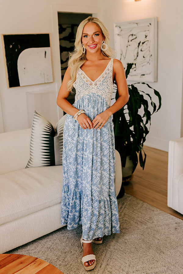 Premium Sun Chaser Crochet Midi Dress