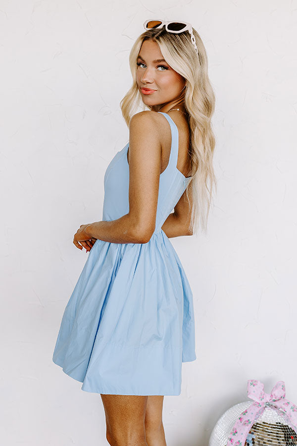 Ultimate Flirty Corset Mini Dress - Sky Blue