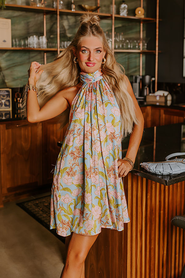 Ultimate Floral Satin Mini Dress - Downtown Happy Hour Edition