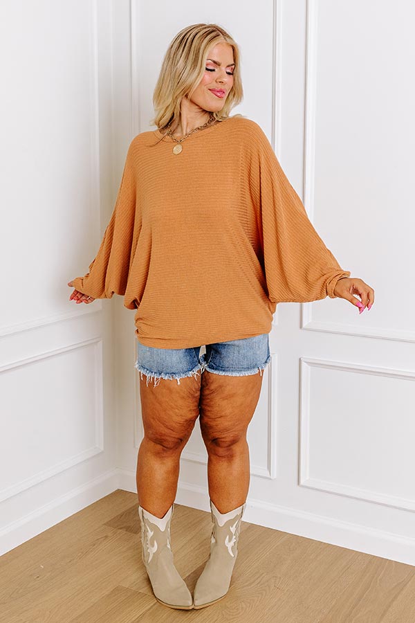 Premium Weekend Living Shift Top in Pumpkin Curves - Ultimate Comfort & Style