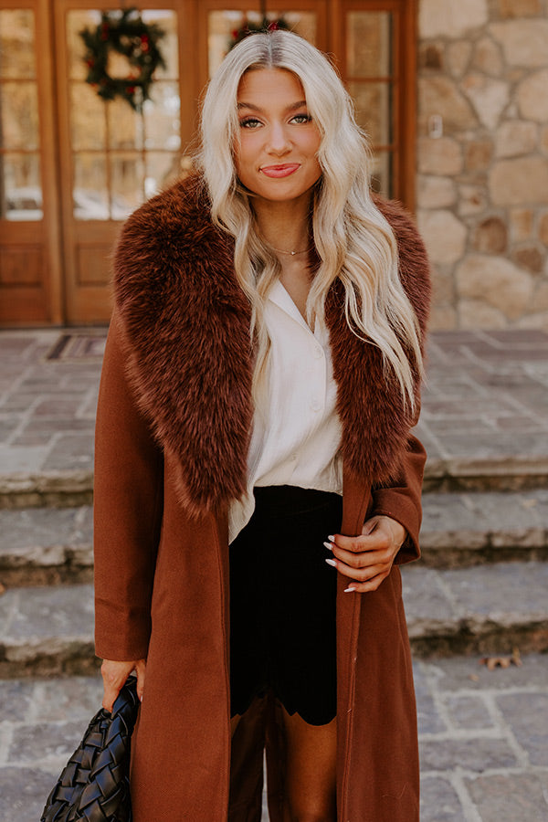 Premium Central Park Stroll Coat in Chocolate - Ultimate Winter Style