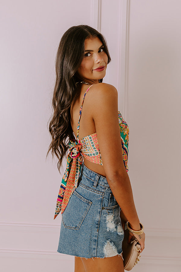 Premium Boho Bali Tie Top - Vibrant & Adjustable