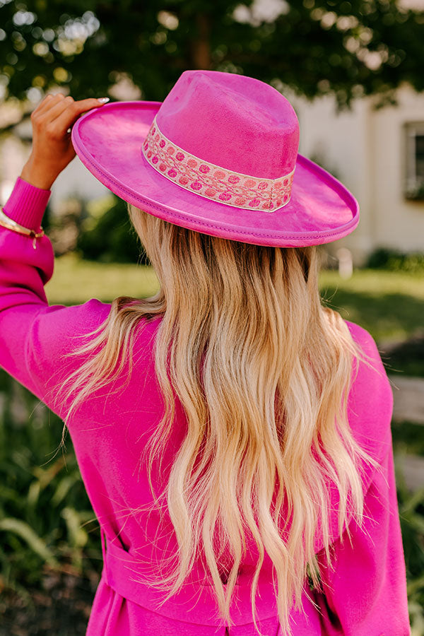 Premium Pink Faux Suede Fedora Hat - Style & Comfort Combined