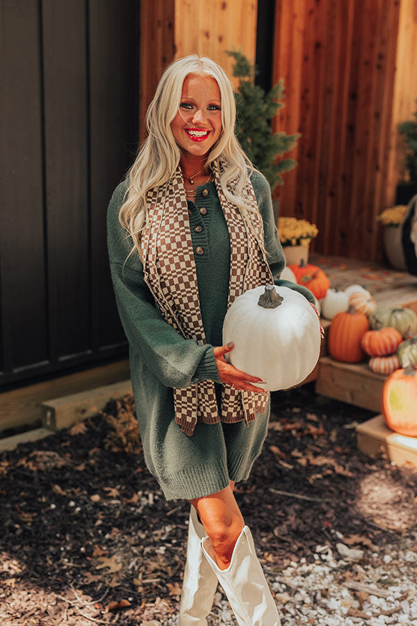 Premium Pumpkin Spice Knit Sweater Dress - Ultimate Cozy Style