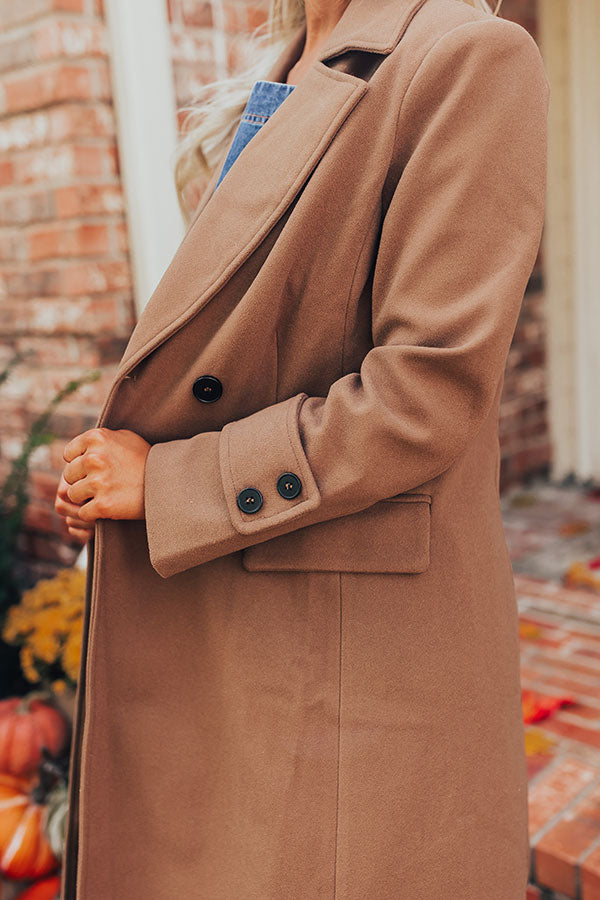 Premium City Nights Coat in Mocha - Ultimate Evening Wear