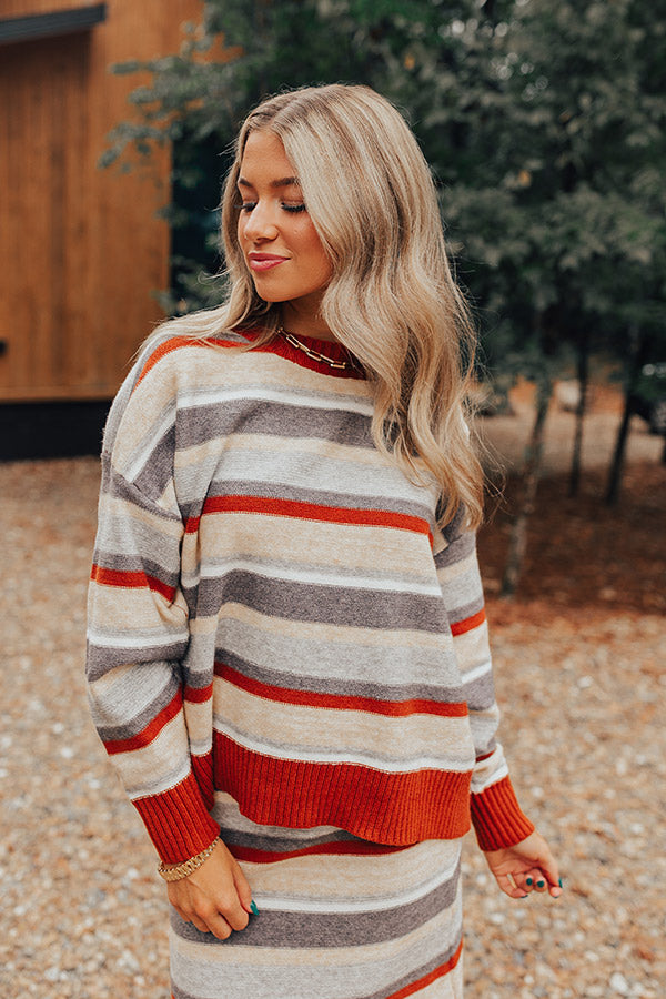 Premium Mulled Wine Stripe Sweater - Ultimate Comfort & Style