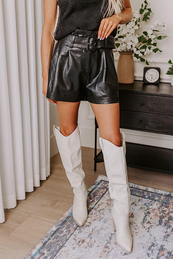 Premium Brianna High Waist Faux Leather Shorts - Ultimate Style Upgrade