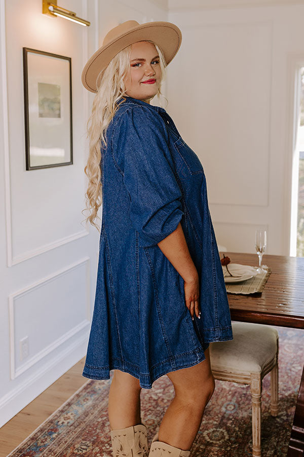 Ultimate Gather Together Denim Mini Dress - Effortless Style & Comfort