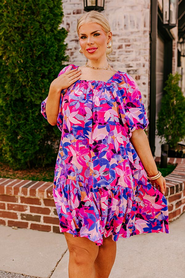 Premium Bloom Shift Dress - Ultimate Floral Style for Curves