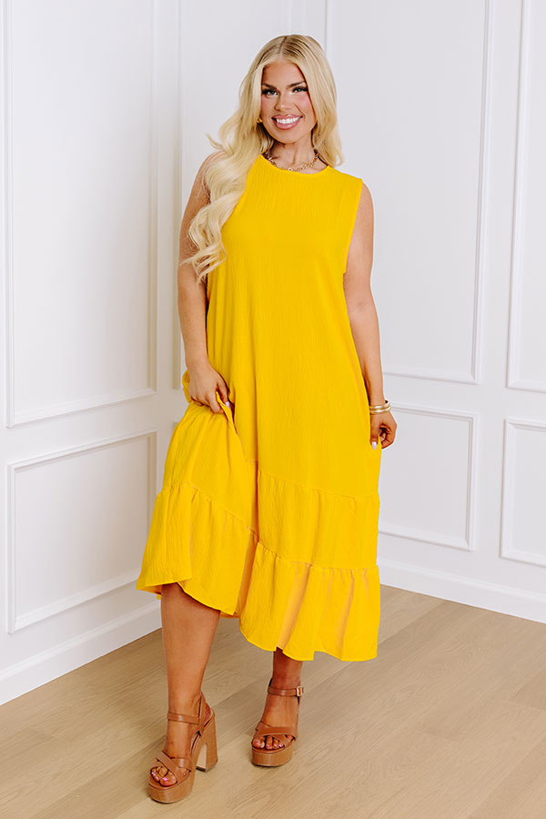 Premium Marigold Summer Shift Dress - Ultimate Comfort for Curves