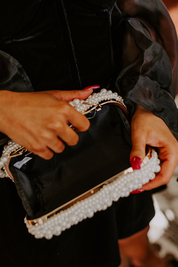 Premium Pearl-Embellished Evening Clutch