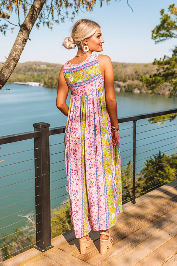 Premium Boho Chic Floral Jumpsuit