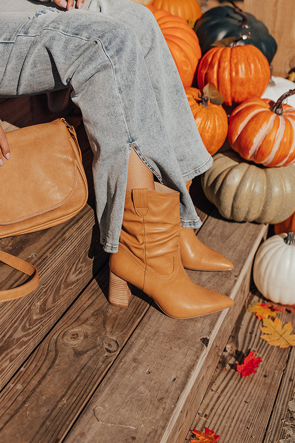 Premium Valley Faux Leather Bootie in Iced Mocha - Ultimate Comfort & Style