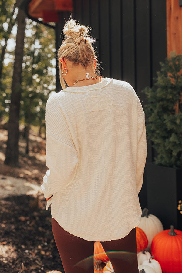 Ultimate Cozy Ribbed Tee - Ivory