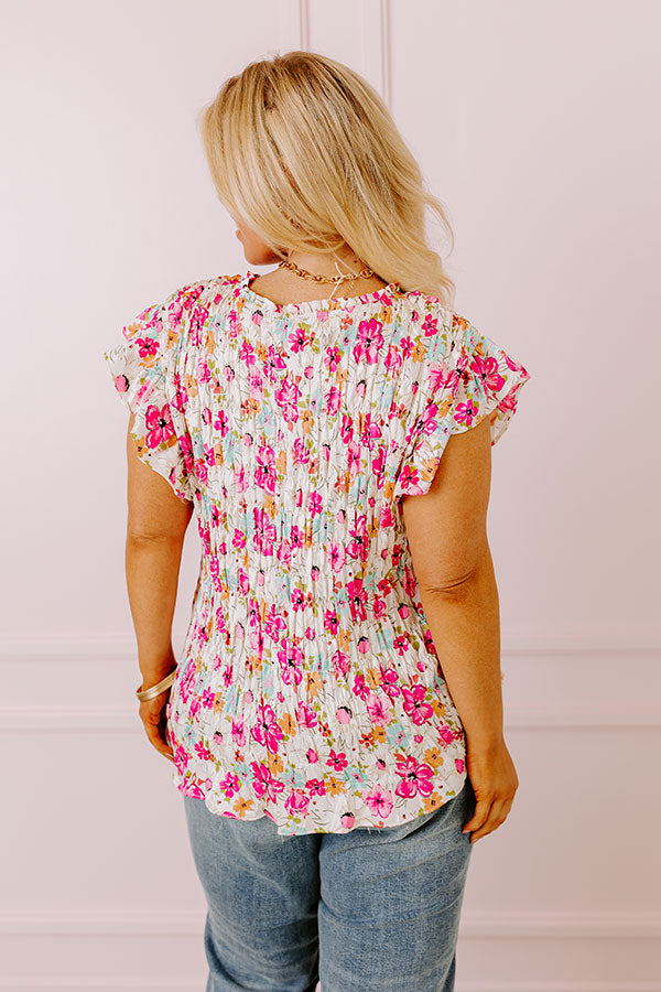 Premium Floral Statement Smocked Top - Ultimate Style for Curves