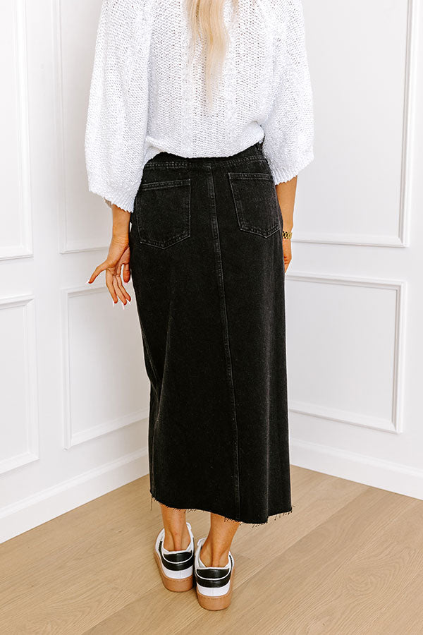 The Ultimate Krysia Denim Skirt - Premium Black Denim