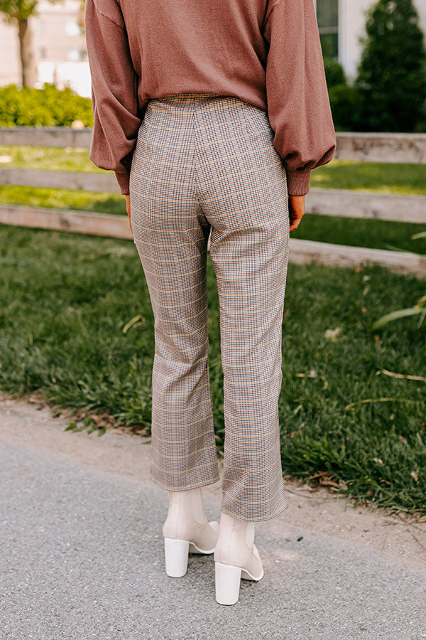 Premium High Waist Plaid Pants - Ultimate Fall Style