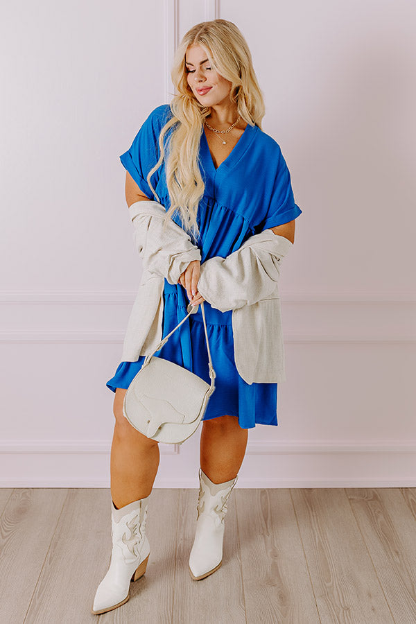 Premium Royal Blue Cruise Shift Dress – Ultimate Comfort & Style