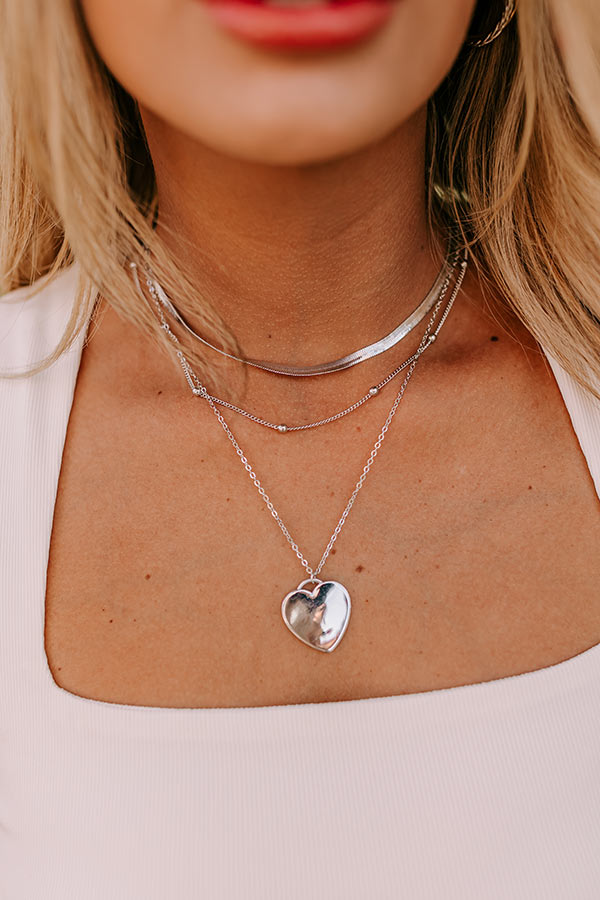 Premium Cherished Love Layered Necklace - Ultimate Style in Silver