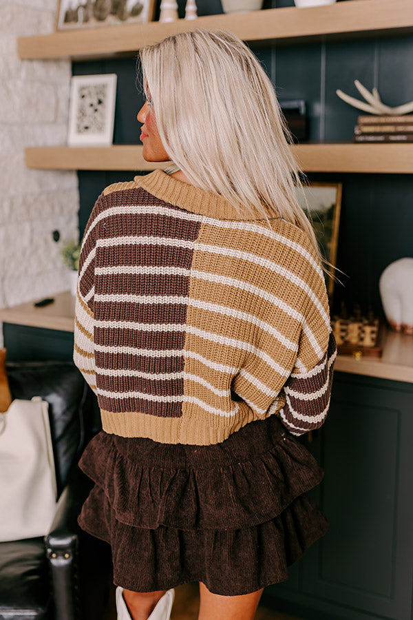 Premium Snuggles & S'mores Knit Sweater - Khaki