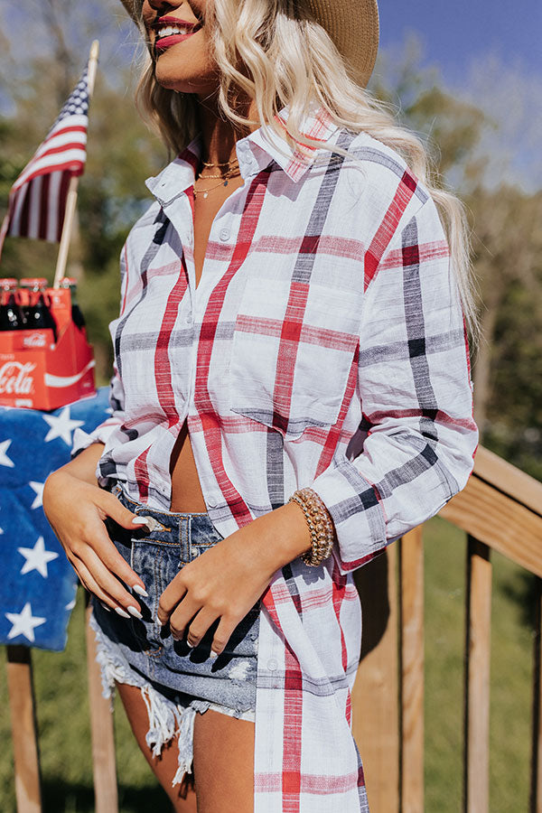 Premium Flannel Button-Down Top - Brulee Babe Collection