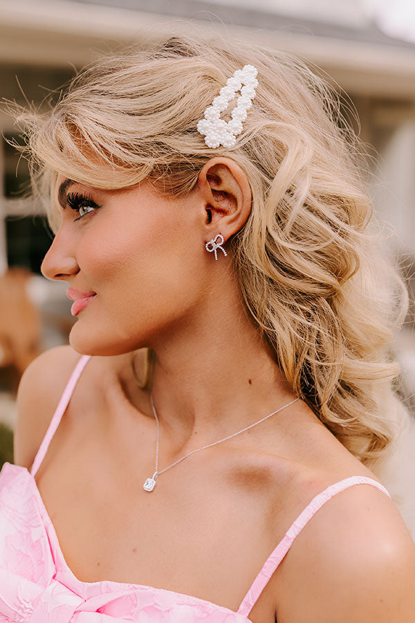 Premium Sparkling Bow Cubic Zirconia Earrings