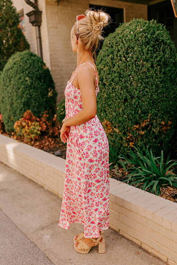 Premium Ivory Floral Maxi Dress for Summer Bliss