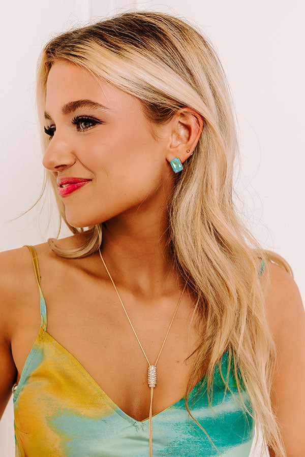 Premium Sky Blue Coastal Glam Earrings