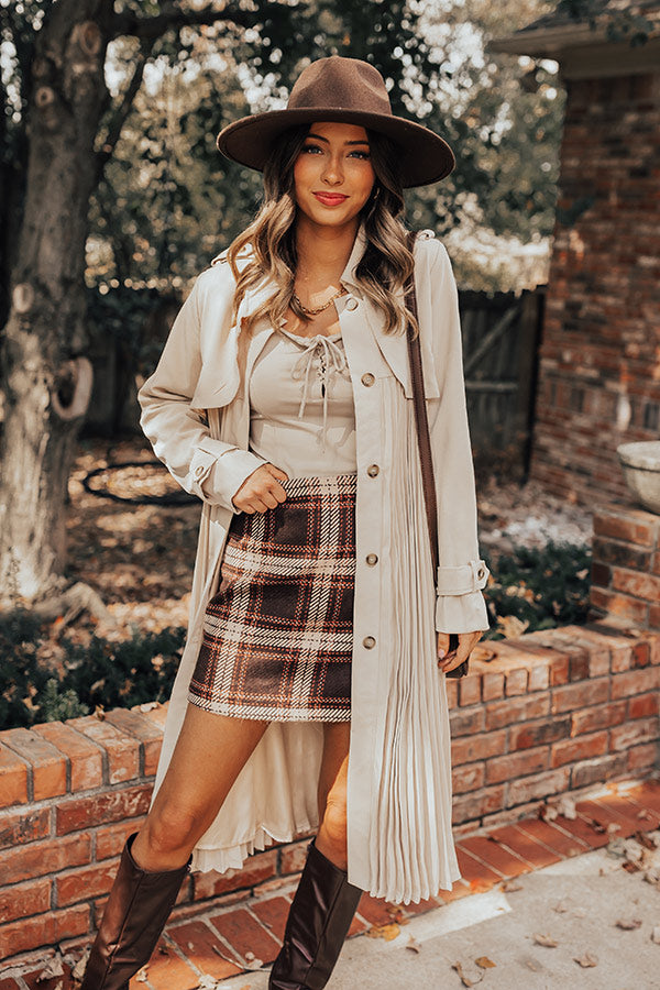 Ultimate Cool Morning Pleated Trench Coat