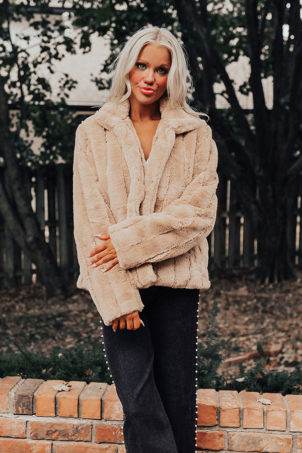 Premium Luxe Plush Jacket - Iced Latte