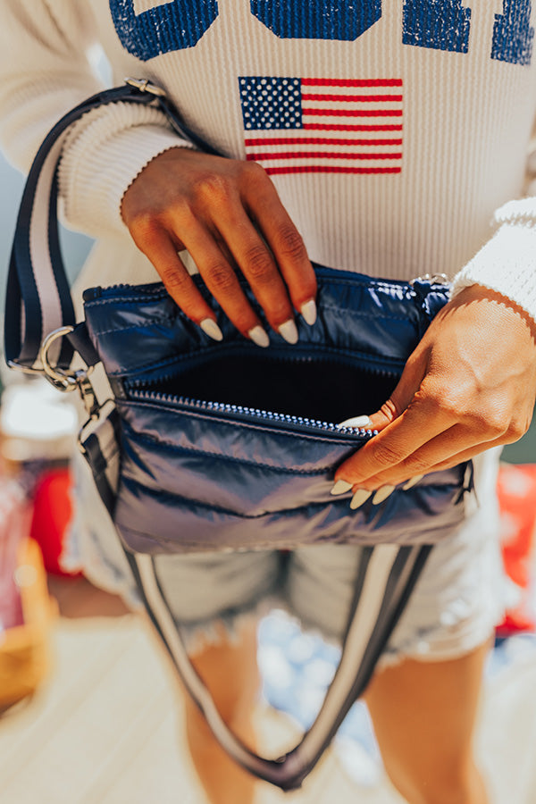 Premium City Dream Quilted Crossbody Bag in Navy - Ultimate Urban Companion