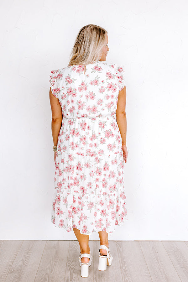 Premium Romantic Smocked Midi Dress - Promise Me Dear