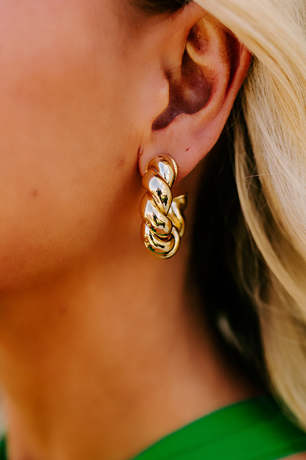 Premium Coiled Gold Hoop Earrings - Ultimate Style Upgrade