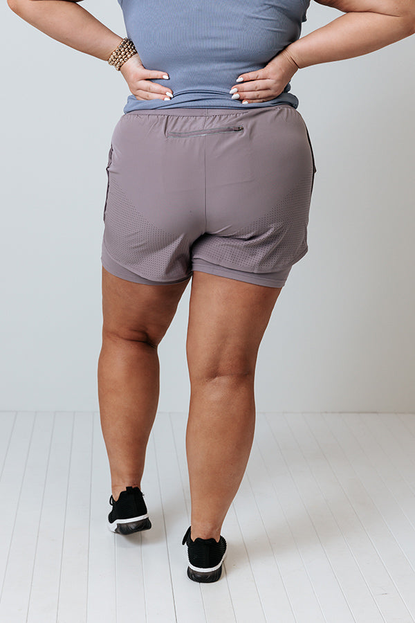 Ultimate Lightweight Jog Shorts - Heirloom Lilac for Curves