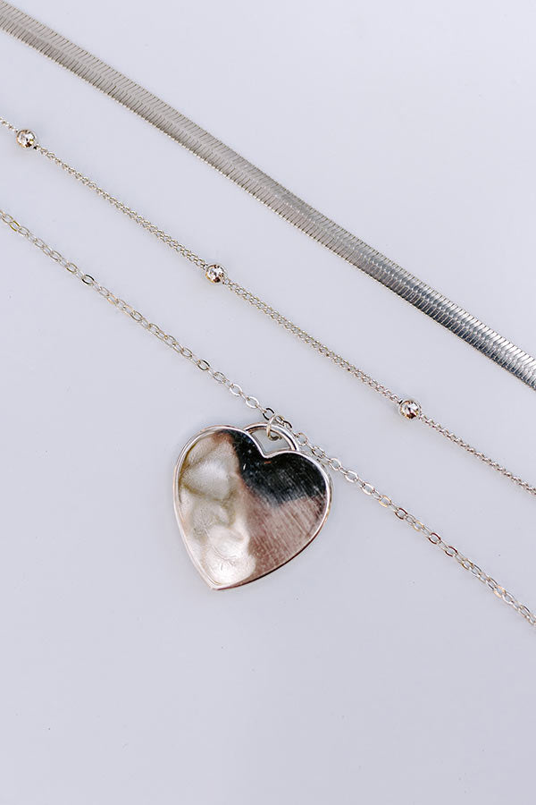 Premium Cherished Love Layered Necklace - Ultimate Style in Silver