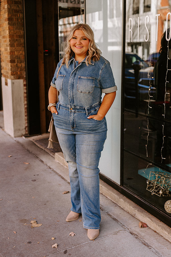 Premium Judy Blue Lyla Denim Jumpsuit for Curves - Ultimate Style Upgrade