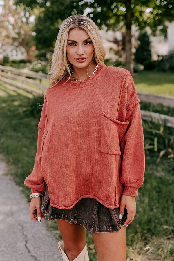 Premium Rust Knit Sweater - Ultimate Autumn Style