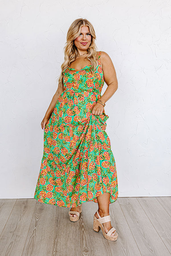 Premium Plus Size Maxi Dress - Sassy & Sweet Floral Print