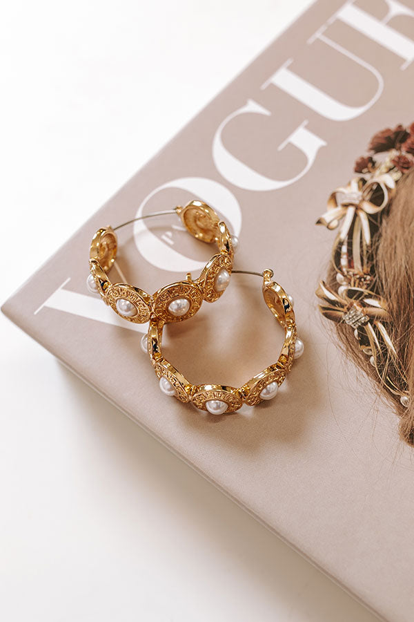 Premium Pearl Hoop Earrings - Ultimate Chic Style