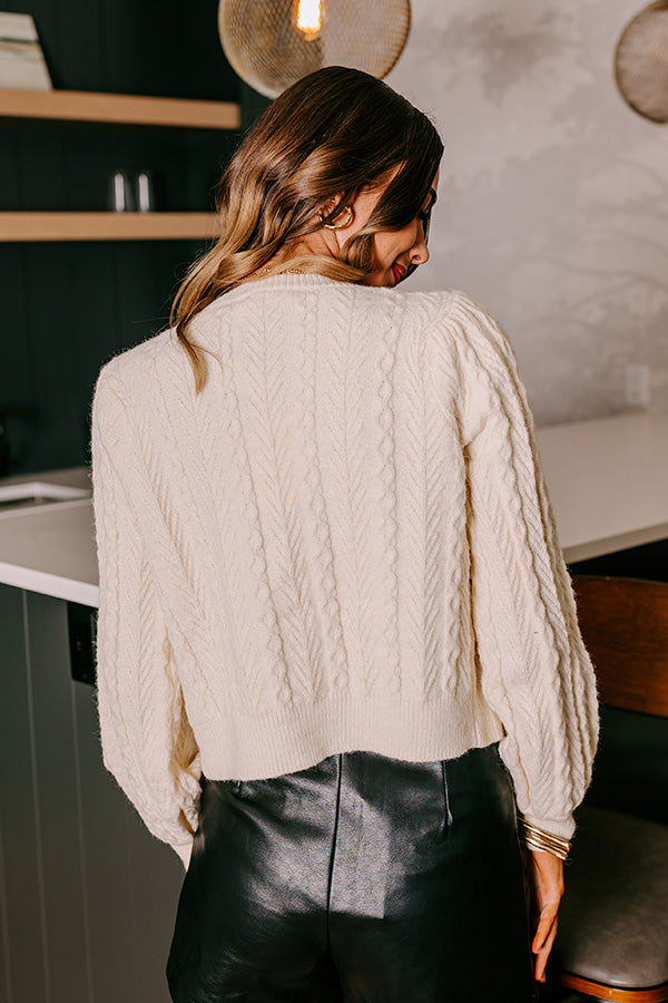 Premium Flirty Allure Cable Knit Cardigan - Ultimate Cozy Style