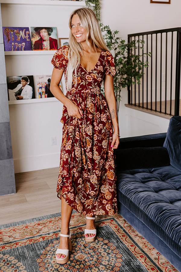 Premium Floral Maxi Dress for Romantic Occasions