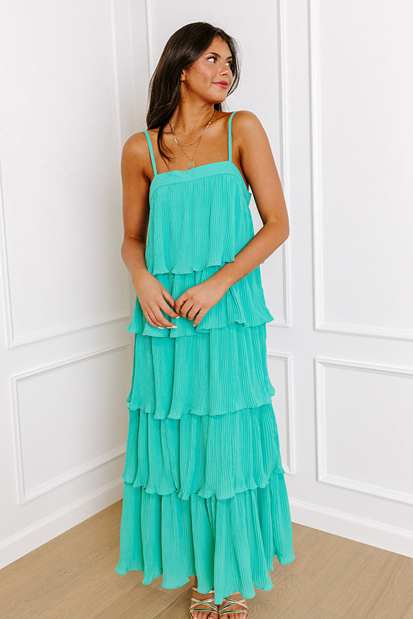 Premium Turquoise Dream Midi Dress